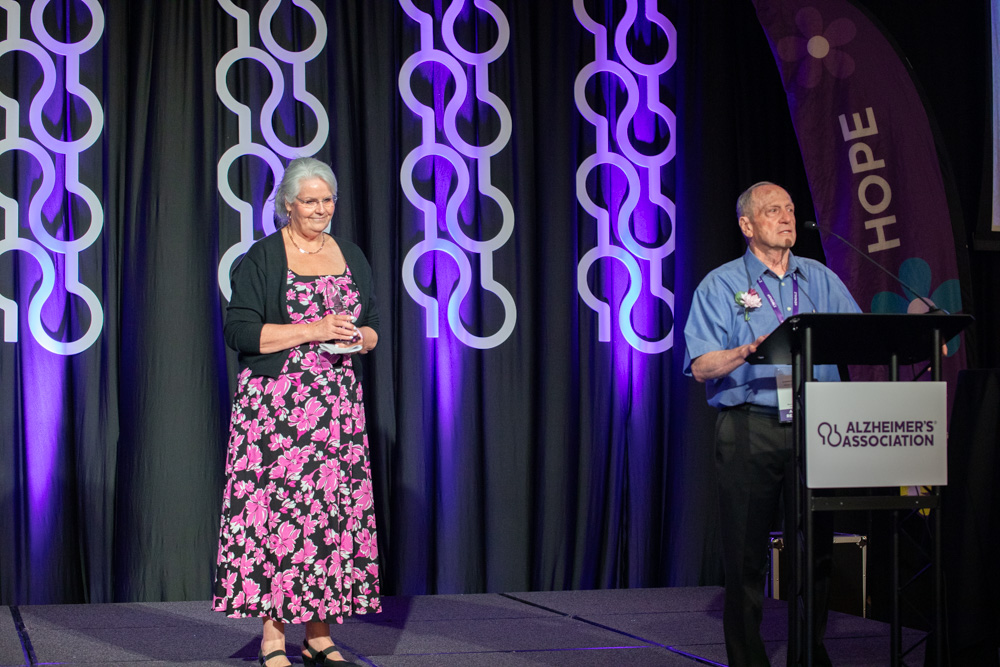 Ed Bauer speaks at the Alzheimer's Association Conference